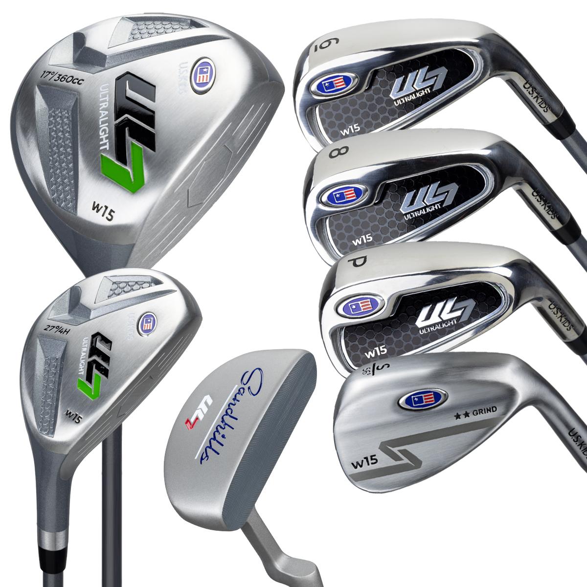 Right Hand UL7-57 7 Club Stand Set, Navy/Red | U.S. Kids Golf